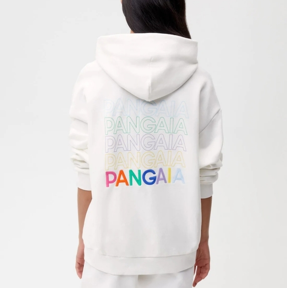 Pangaia Tops - Pangaia unisex logo graphic hoodie sweatshirt M